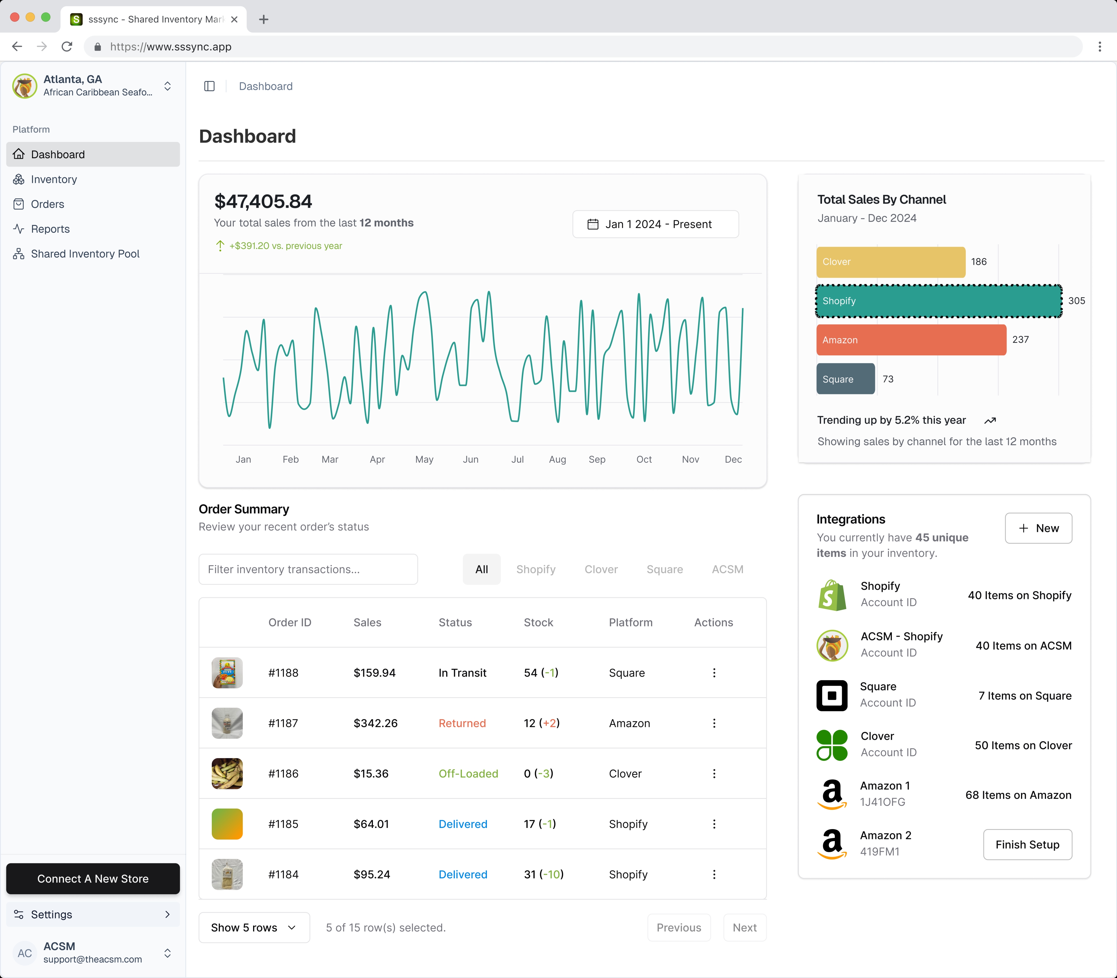 sssync.app dashboard